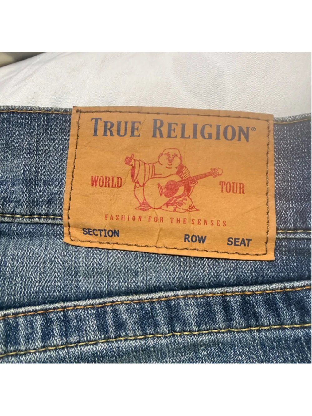 True Religion Ricky No Flap SN Relaxed Straight Jeans Blue Wash Men's Size 30